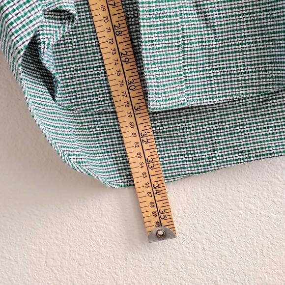 Ralph Lauren Yarmouth Men 15 1/2 32/33 Green White Plaid Button Down Shirt - Picture 4 of 6